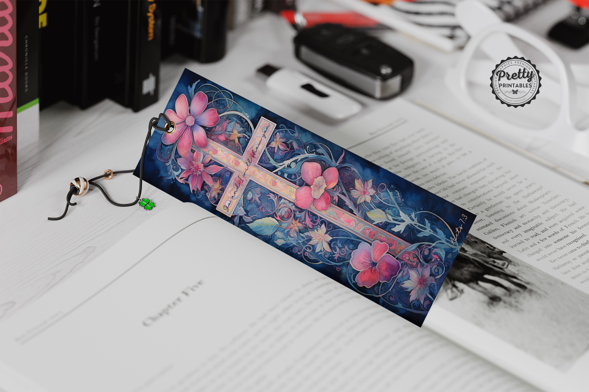 Beautiful Scripture and Crosses Christian Printable Bookmark Set