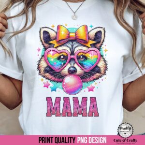Racoon Bubble Gum Mama PNG