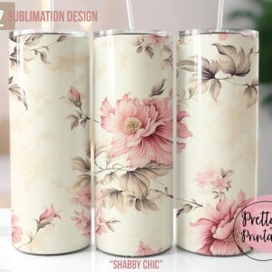Shabby Chic Flower Tumbler Wrap