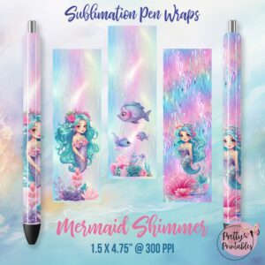 Shimmer Mermaid Pen Wraps