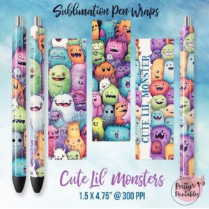 Cute Lil' Monsters Pen Wraps