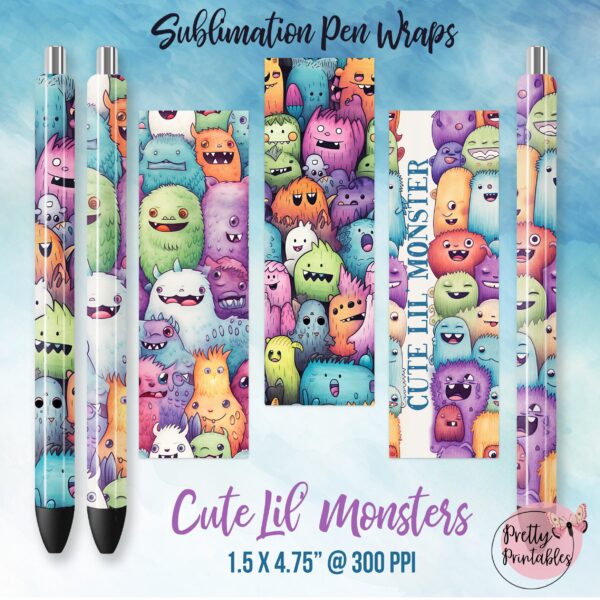 Cute Lil' Monsters Pen Wraps