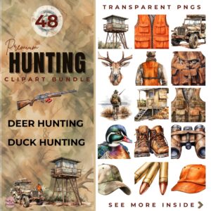 Mega Hunting Clipart Bundle
