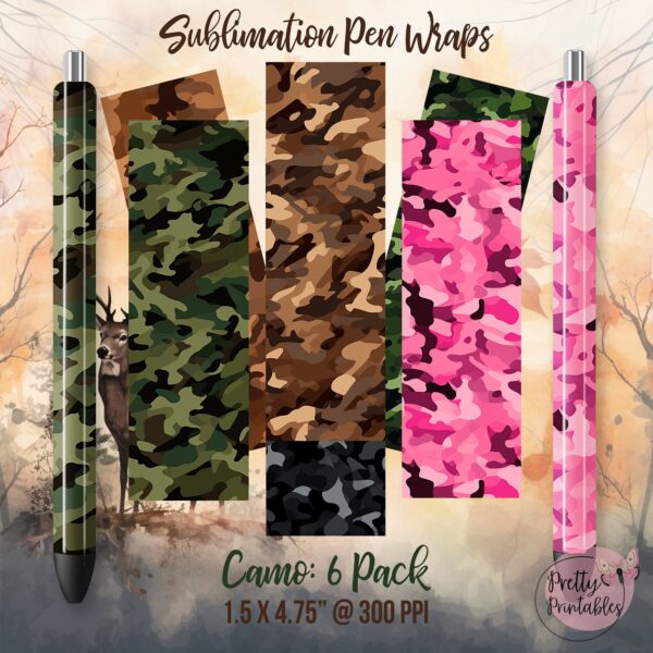 Camo Hunting Pen Wraps