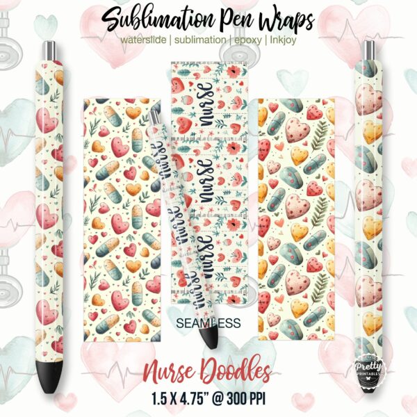 Nurse Doodle Pen Wrap Bundle