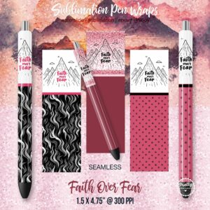 Christian Faith Over Fear Pen Wraps