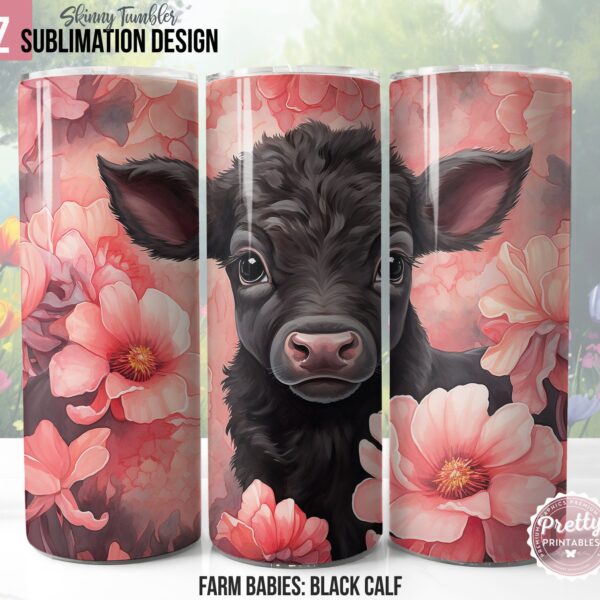 Cute Black Calf Tumbler Wrap