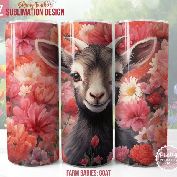 Cute Baby Goat Tumbler Wrap