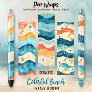 Colorful Beach Pen Wraps