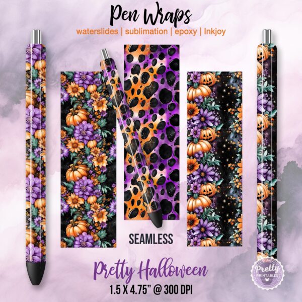 Pretty Halloween Pen Wraps