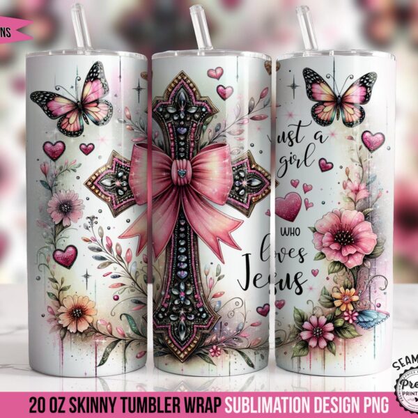 Girl Who Loves Jesus Tumbler Wrap Bundle