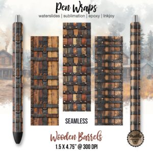 Medieval Wooden Barrel Pen Wraps