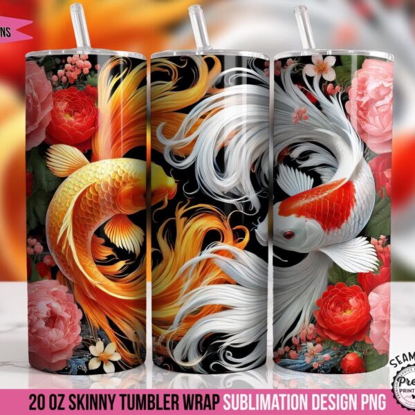 Koi Fish Tumbler Wrap