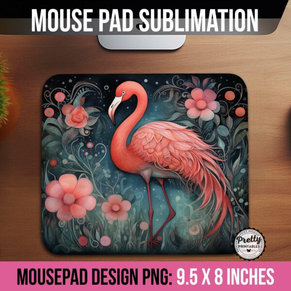 Flamingo Mousepad Sublimation Design