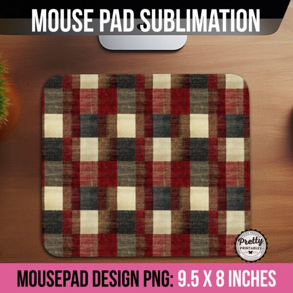 Cozy Plaid Mousepad Sublimation PNG