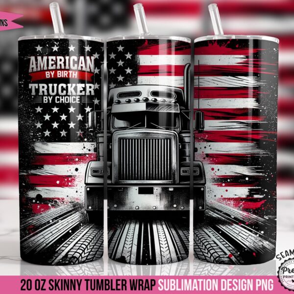 American Trucker Tumbler Wrap