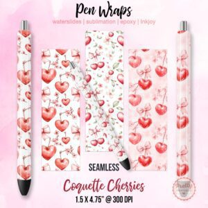 Coquette Cherry Pen Wraps
