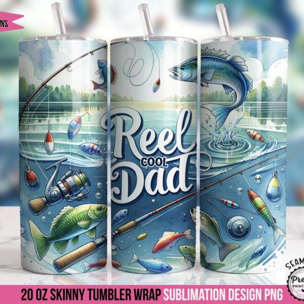 Dad Fishing Tumbler Wrap