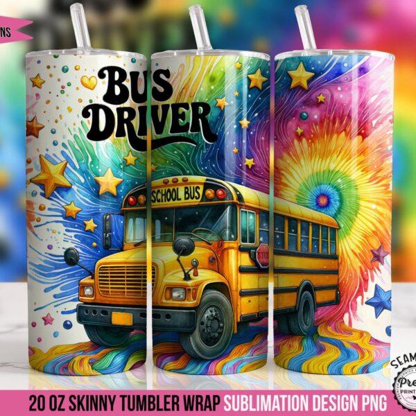 Groovy Bus Driver Tumbler Wrap