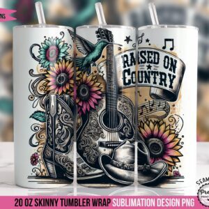 Raised on Country Tumbler Wrap