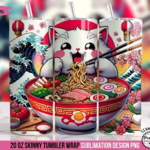 Ramen Cat Tumbler Wrap