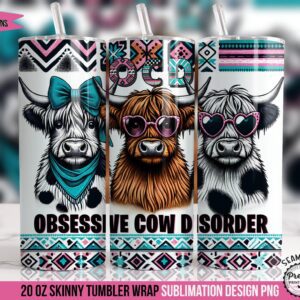 Obsessive Cow Disorder - Funny OCD Highland Cow