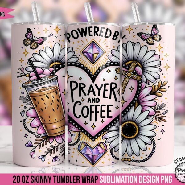 Prayer and Coffee Tumbler Wrap