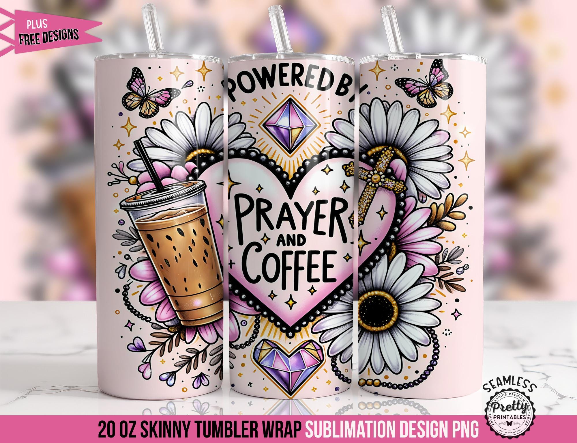 Prayer and Coffee Tumbler Wrap
