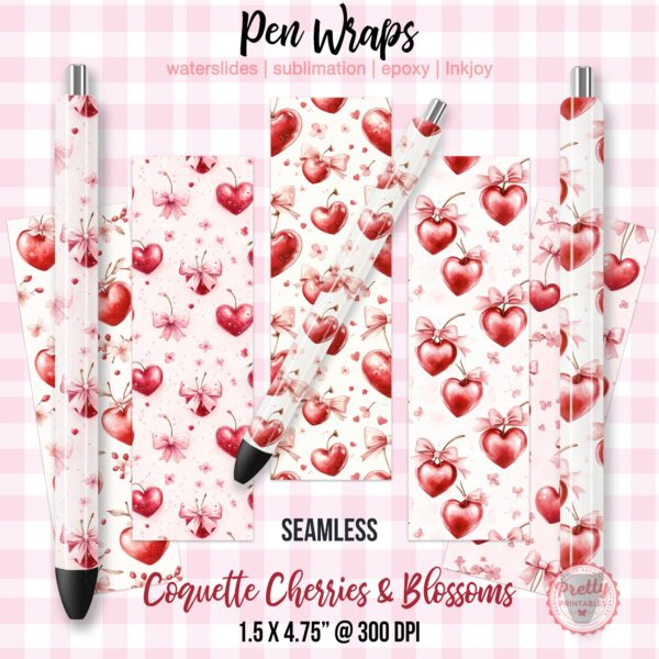 Coquette Cherries Blossom Pen Wraps