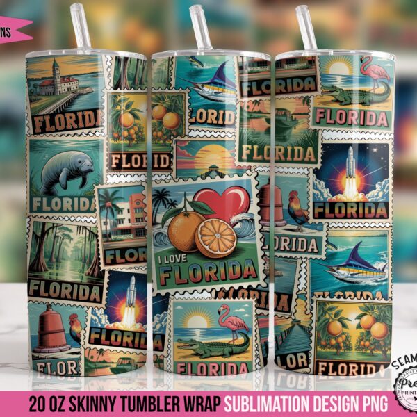 Florida State Tumbler Wrap PNG