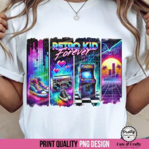 80s Retro Kid Sublimation Design