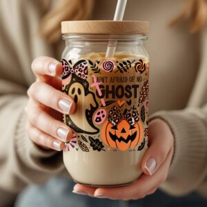 Cute Christian Halloween Libbey Glass Jar Design