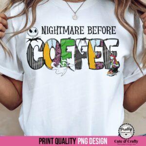 Nightmare Before Coffee Jack Sublimation Design