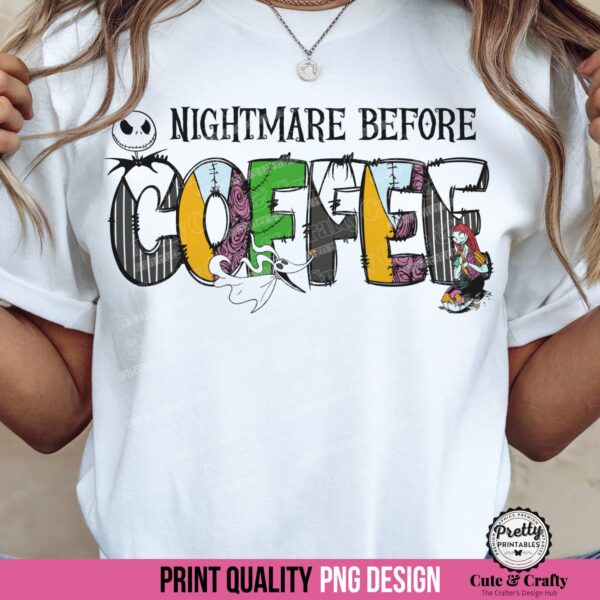 Nightmare Before Coffee Jack Sublimation Design