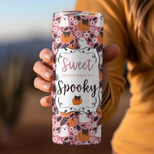Sweet and Spooky Halloween Tumbler Wrap: 20oz