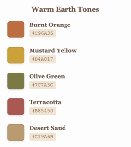Boho Warm Earthtone Colors - Cute-n-Crafty