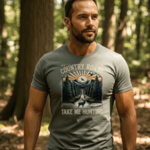 Country Roads Take Me Hunting Sublimation Design
