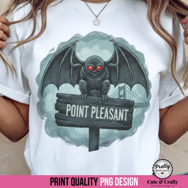 Mothman Point Pleasant Sublimation Design