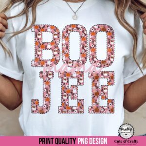 Halloween Girly BooJee Mama Shirt PNG Design