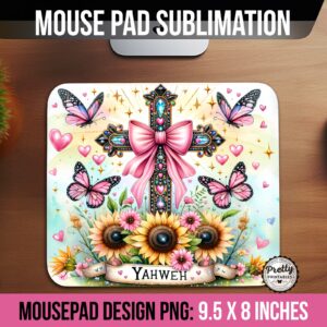 Yahweh Floral Mousepad Sublimation Design