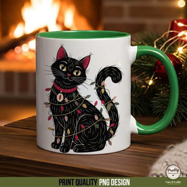 Quirky Goth Christmas Mug PNG