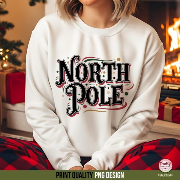 North Pole Christmas Sublimation Clipart