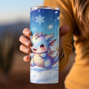 Winter Baby Dragon Tumbler Wrap