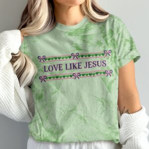 Love Like Jesus Faux Embroidery Design for Sublimation