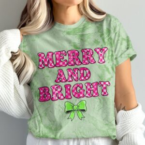 Merry and Bright PNG Sublimation Design