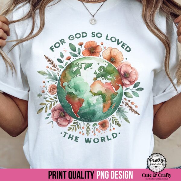 John 3:16 Shirt Sublimation Design