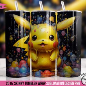Cute Pikachu Tumbler Wrap