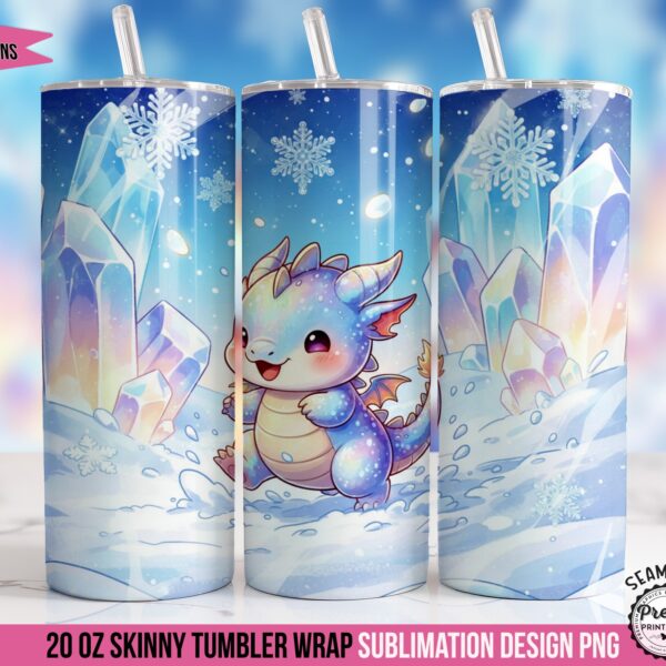 Baby Ice Dragon Tumbler Wrap