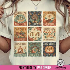 Names of God Christian Shirt PNG: