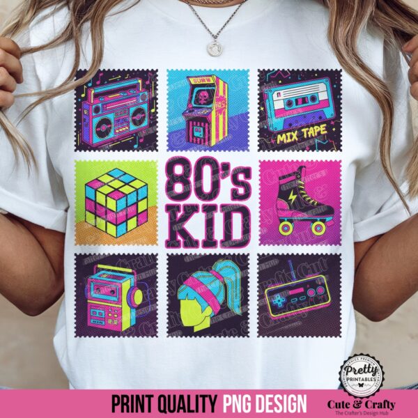 Neon Retro 80's PNG